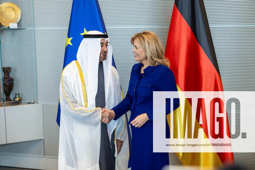Staatsbesuch S.H. des Präsidenten der Vereinigten Arabischen Emirate, Scheich Mohammed bin Zayed Al Nahyan, in der Bundesrepublik Deutschland. Deutschland, Berlin am 10. September 2026: Die Präsidentin des Deutschen Bundestages, Julia Klöckner, empfängt den Präsidenten der Vereinigten Arabischen Emirate, Scheich Mohammed bin Zayed Al Nahyan, im Deutschen Bundestag in Berlin.