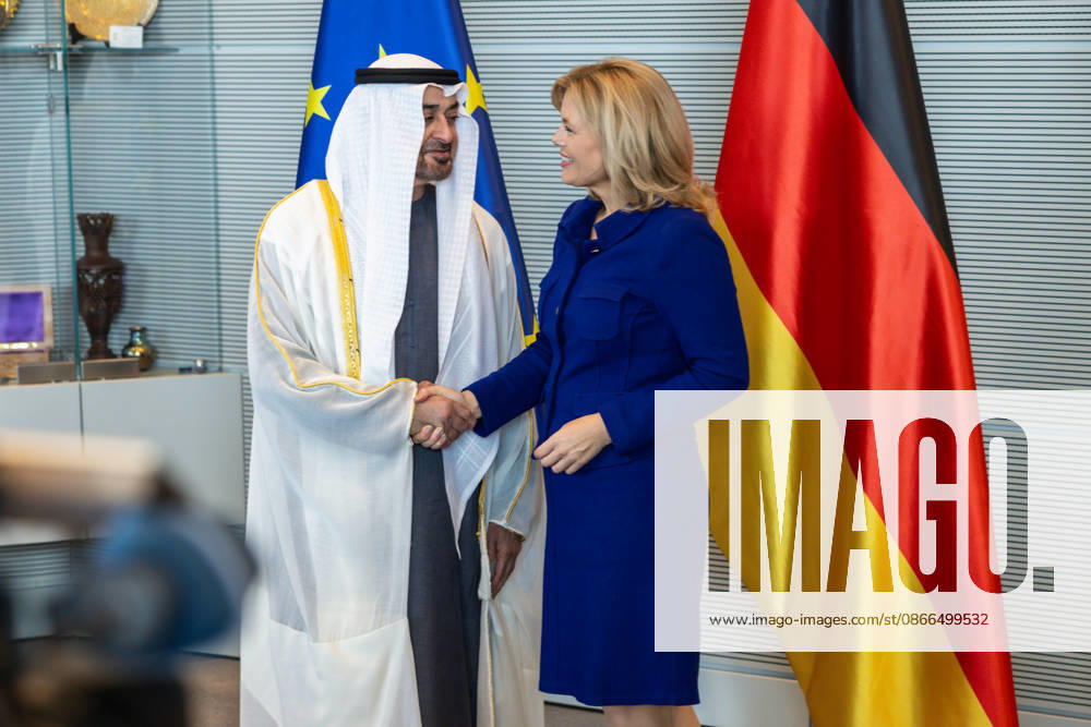 Staatsbesuch S.H. des Präsidenten der Vereinigten Arabischen Emirate, Scheich Mohammed bin Zayed Al Nahyan, in der Bundesrepublik Deutschland. Deutschland, Berlin am 10. September 2026: Die Präsidentin des Deutschen Bundestages, Julia Klöckner, empfängt den Präsidenten der Vereinigten Arabischen Emirate, Scheich Mohammed bin Zayed Al Nahyan, im Deutschen Bundestag in Berlin.