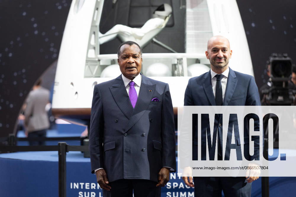 Arrivals at the International Space Summit - Paris French Junior Minister for Europe Benjamin Haddad welcomes Republic of Congo s President Denis Sassou-Nguesso arrives at the International Space Summit at the Grand Palais in Paris, France on September 10, 2026. Photo by Jeanne Accorsini Pool ABACAPRESS.COM Paris France