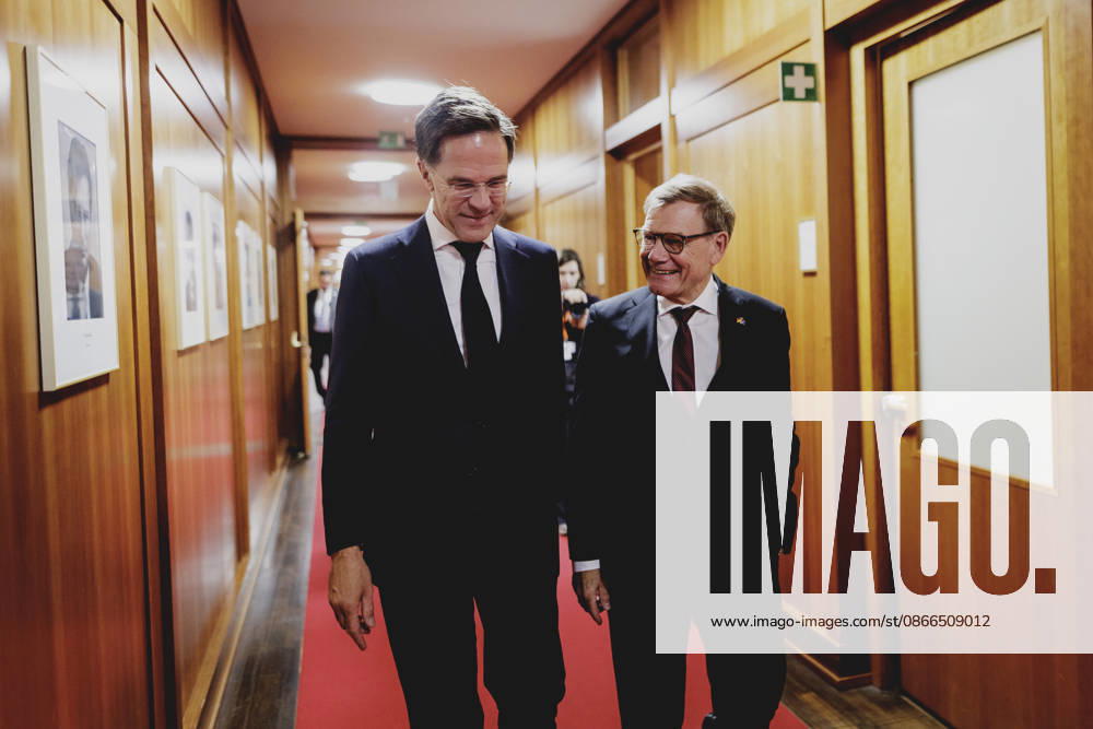 (R-L) Johann Wadephul (CDU), Bundesaussenminister, und Mark Rutte, Generalsekretaer der NATO, aufgenommen im Rahmen eines gemeinsamen Treffens in Berlin, 10.09.2026. Fotografiert im Auftrag des Auswaertigen Amtes. Berlin Deutschland