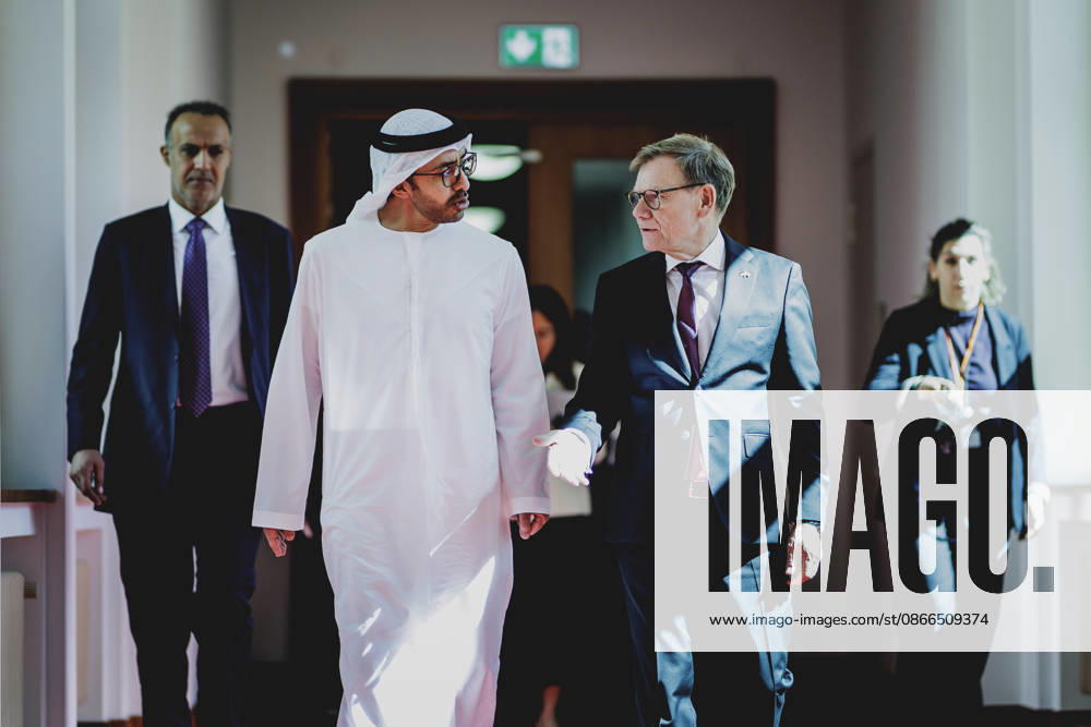(R-L) Johann Wadephul (CDU), Bundesaussenminister, und Scheich Abdullah bin Zayed Al Nahyan, Aussenminister der Vereinigten Arabischen Emiraten, aufgenommen im Rahmen eines gemeinsamen Treffens in Berlin, 10.09.2026. Fotografiert im Auftrag des Auswaertigen Amtes. Berlin Deutschland