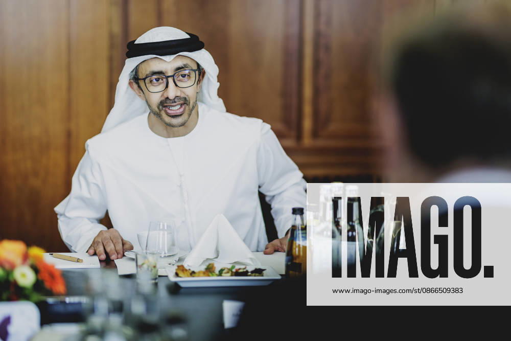 (R-L) Johann Wadephul (CDU), Bundesaussenminister, und Scheich Abdullah bin Zayed Al Nahyan, Aussenminister der Vereinigten Arabischen Emiraten, aufgenommen im Rahmen eines gemeinsamen Treffens in Berlin, 10.09.2026. Fotografiert im Auftrag des Auswaertigen Amtes. Berlin Deutschland
