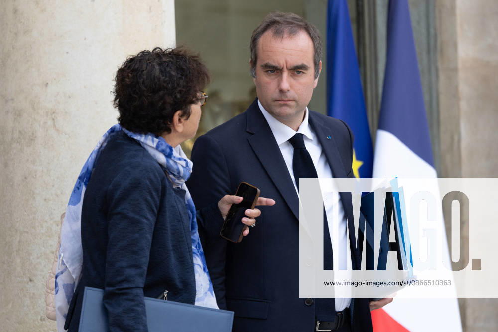 Weekly Cabinet Meeting - Paris French Environment Minister Monique Barbut and French Prime Minister Sebastien Lecornu leaving after the weekly cabinet meeting at the Elysee Palace in Paris, France on September 10, 2026. Photo by Raphael Lafargue ABACAPRESS.COM Paris France