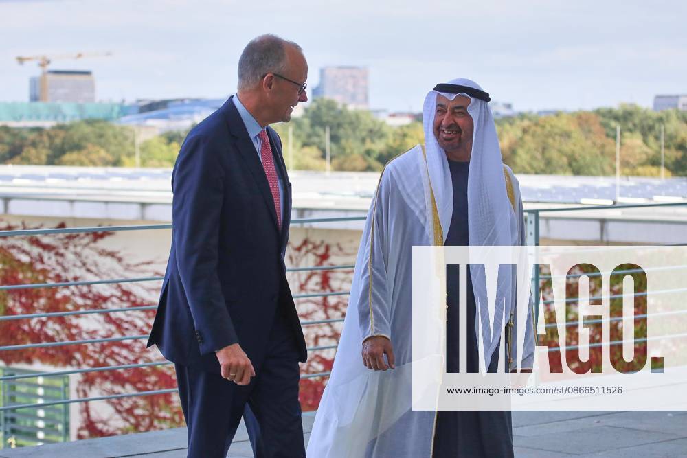 Berlin, Deutschland, 10.09.2026: Bundeskanzleramt: Staatsbesuch S.H. des Präsidenten der Vereinigten Arabischen Emirate: Friedrich Merz und Muhammad bin Zayid Al Nahyan