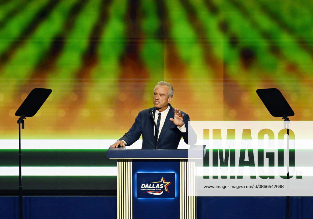 Secretary of Health and Human Services Robert Kennedy Jr., speaks during the second day of the Republican midterm convention at American Airlines Center in Dallas, Texas, on Thursday, September 10, 2026. DAL20260910890 IANxHALPERIN