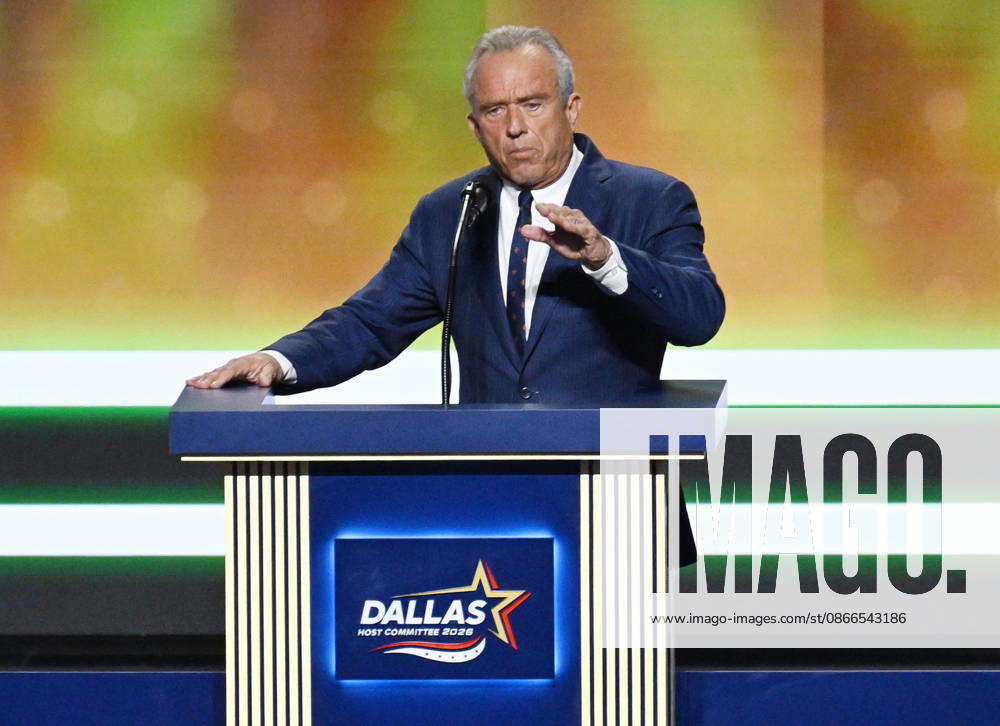 Secretary of Health and Human Services Robert Kennedy Jr., speaks during the second day of the Republican midterm convention at American Airlines Center in Dallas, Texas, on Thursday, September 10, 2026. DAL20260910901 IANxHALPERIN