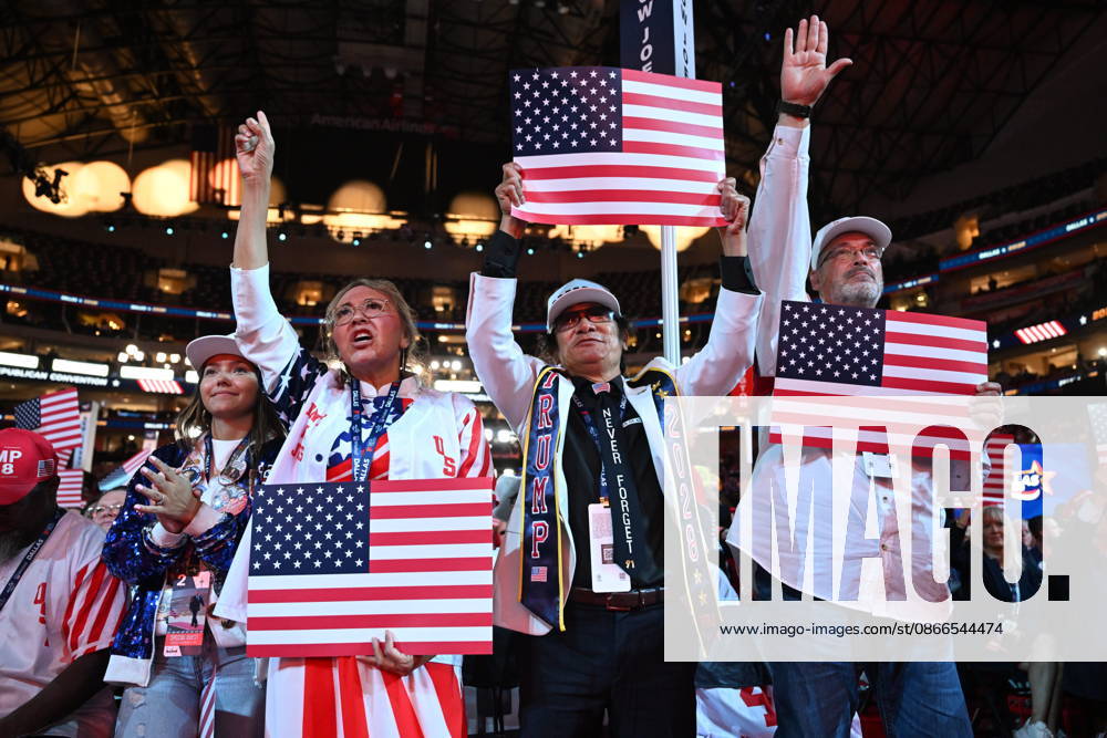 Front Row Joes who attend Trump events around the country cheer at the opening of the last session during the Republican Mid-Term Convention at the American Airlines Center. Several thousand people packed the arena to hear a parade of Republican candidates crucial to success for the upcoming mid-term elections. Dallas USA - ZUMAd150 20260910_znp_d150_001