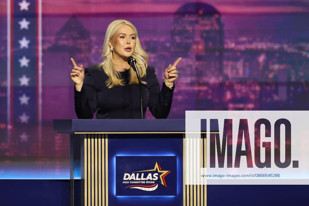 Former White House press secretary Karoline Leavitt speaks during the second day of the Republican Party convention in Dallas, United States, 10 September 2026. Second day of the Republican National Convention in Dallas !ACHTUNG: NUR REDAKTIONELLE NUTZUNG!