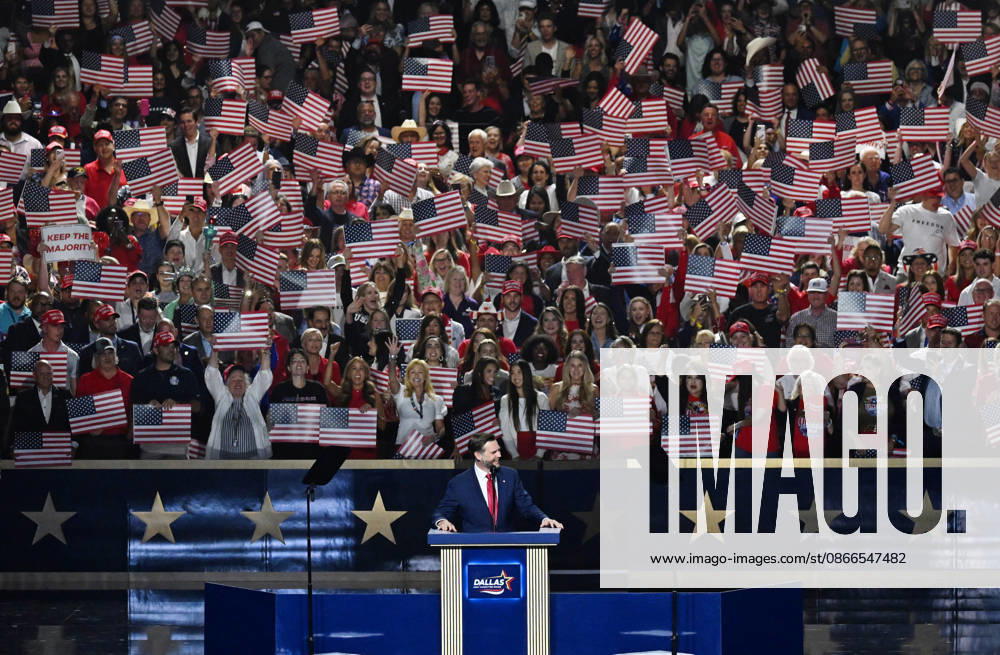 Vice President JD Vance makes a keynote address during the second night of the Republican midterm convention at the American Airlines Center in Dallas, Texas, on Thursday, September 10, 2026. DAL20260910919 IANxHALPERIN