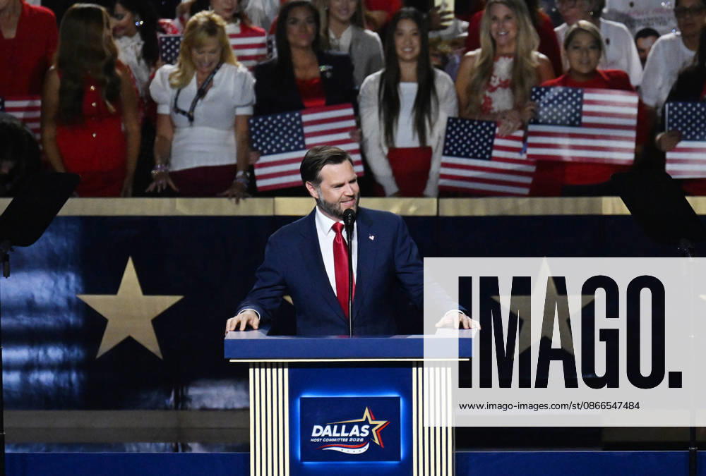 Vice President JD Vance makes a keynote address during the second night of the Republican midterm convention at the American Airlines Center in Dallas, Texas, on Thursday, September 10, 2026. DAL20260910920 IANxHALPERIN