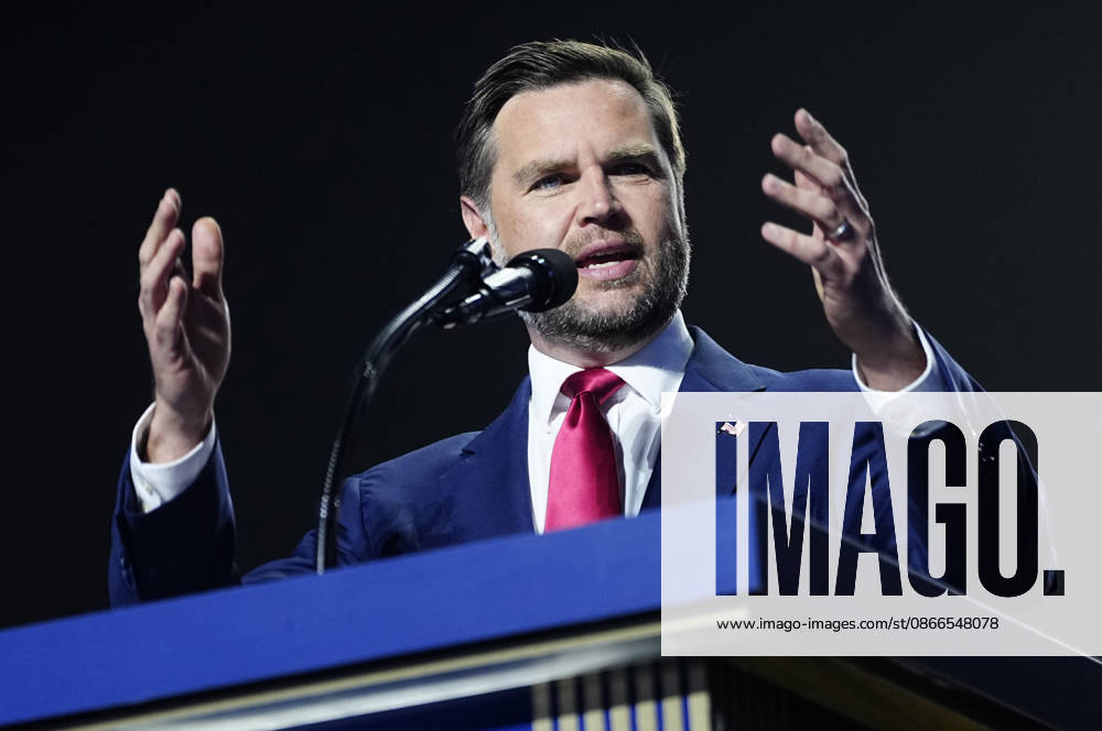 Vice President JD Vance makes a keynote address during the second night of the Republican midterm convention at the American Airlines Center in Dallas, Texas, on Thursday, September 10, 2026. DAL20260910927 BONNIExCASH