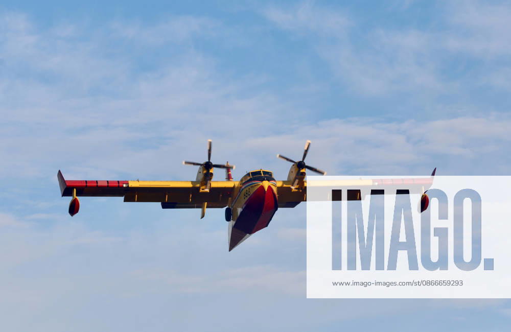 Croatia Island Wildfire A Croatian Canadair CL-415 firefighting plane fly over a wildfire near city Milna at Island Brac, Croatia on September 12, 2026. IvoxCagalj PIXSELL
