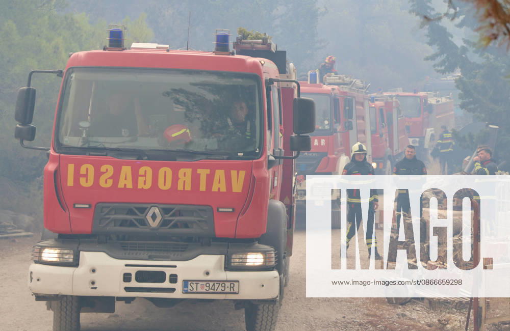 Croatia Island Wildfire Members of Croatian fire are working to extinguish a wildfire near city Milna at Island Brac, Croatia on September 12, 2026. IvoxCagalj PIXSELL