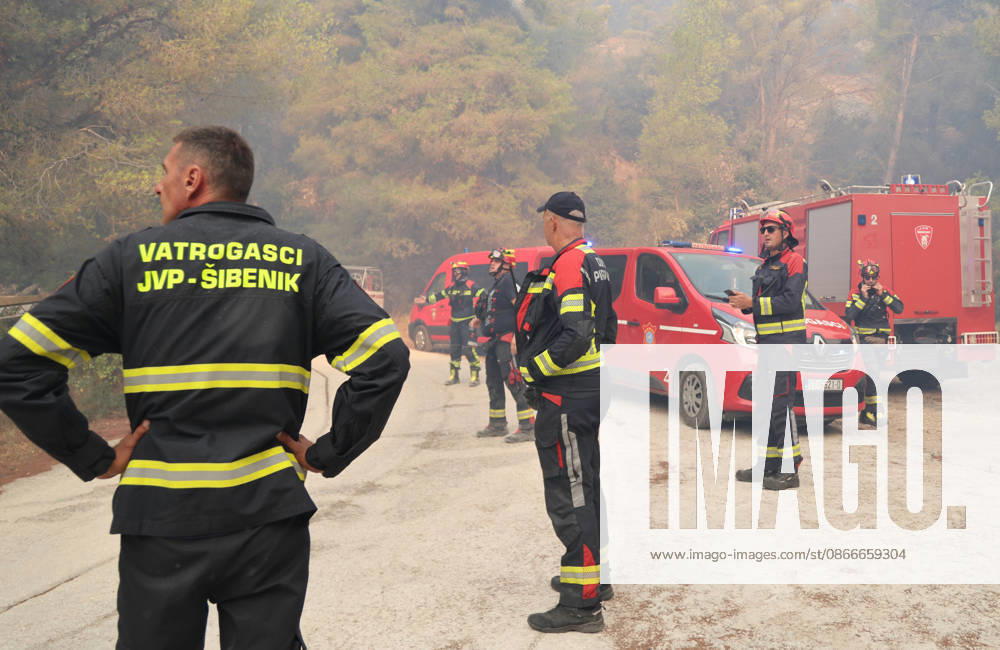 Croatia Island Wildfire Members of Croatian fire are working to extinguish a wildfire near city Milna at Island Brac, Croatia on September 12, 2026. IvoxCagalj PIXSELL