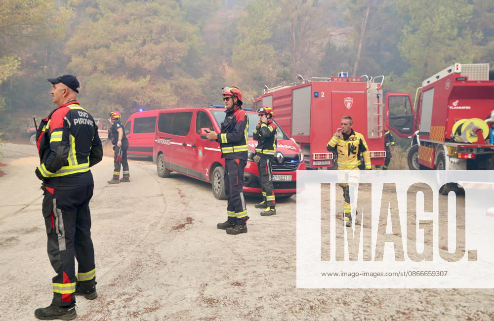 Croatia Island Wildfire Members of Croatian fire are working to extinguish a wildfire near city Milna at Island Brac, Croatia on September 12, 2026. IvoxCagalj PIXSELL