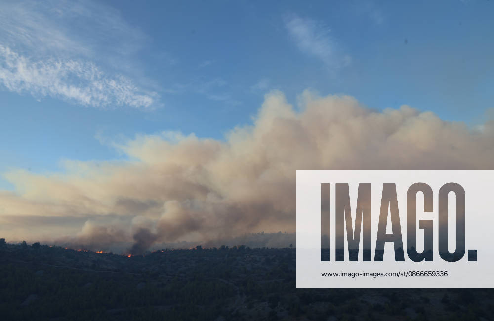 Croatia Island Wildfire A smoke rises over a wildfire near city Milna at Island Brac, Croatia on September 12, 2026. IvoxCagalj PIXSELL