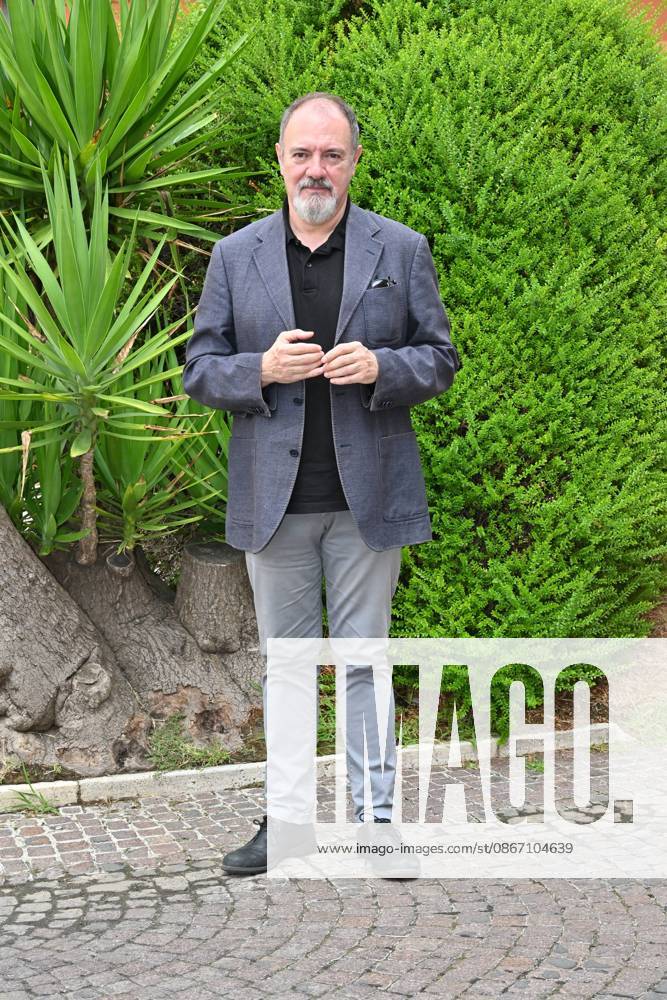 IPA88634651 - Rome: Rai Studios on Via Teulada. Photocall for the show *Misteri dimenticati*—*Blu notte* with Carlo Lucarelli. Pictured: Carlo Lucarelli