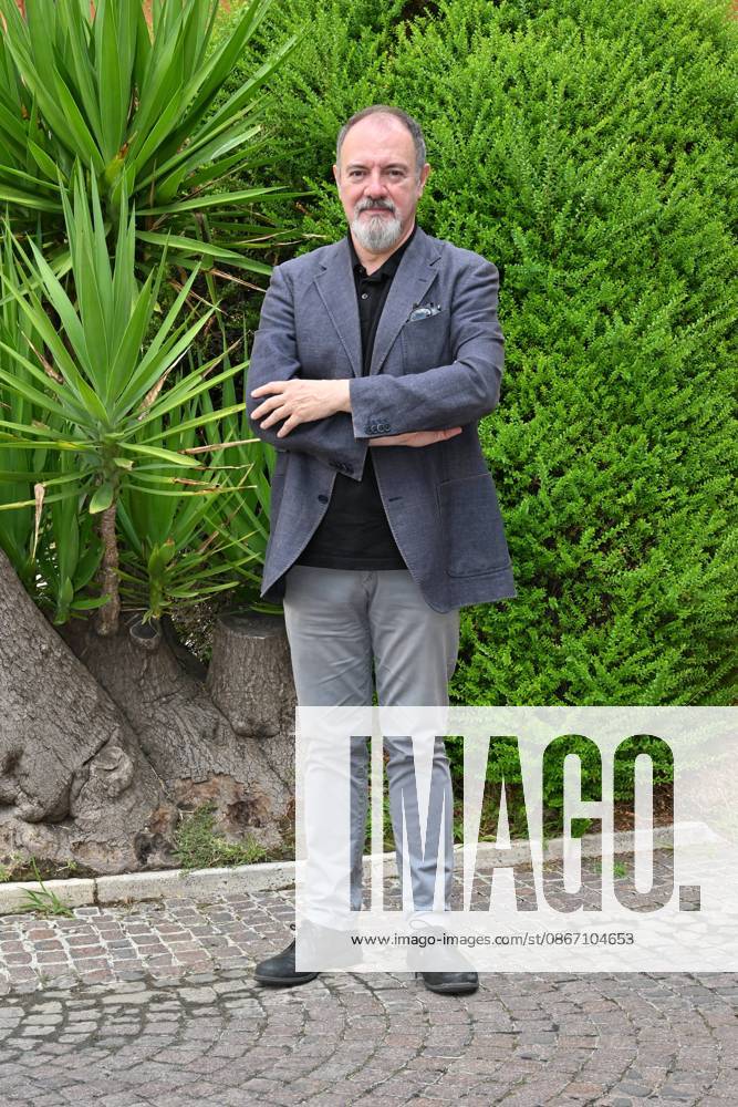 IPA88634673 - Rome: Rai Studios on Via Teulada. Photocall for the show *Misteri dimenticati*—*Blu notte* with Carlo Lucarelli. Pictured: Carlo Lucarelli