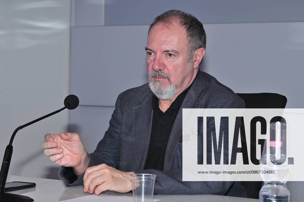 IPA88634693 - Rome: Rai Studios on Via Teulada. Photocall for the show *Misteri dimenticati*—*Blu notte* with Carlo Lucarelli. Pictured: Carlo Lucarelli
