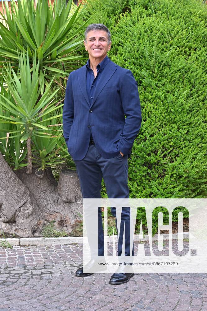 IPA88635599 - Rome: Rai Studios on Via Teulada. Photocall for the show *Il cacciatore di sogni*. Pictured: Stefano Buttafuoco