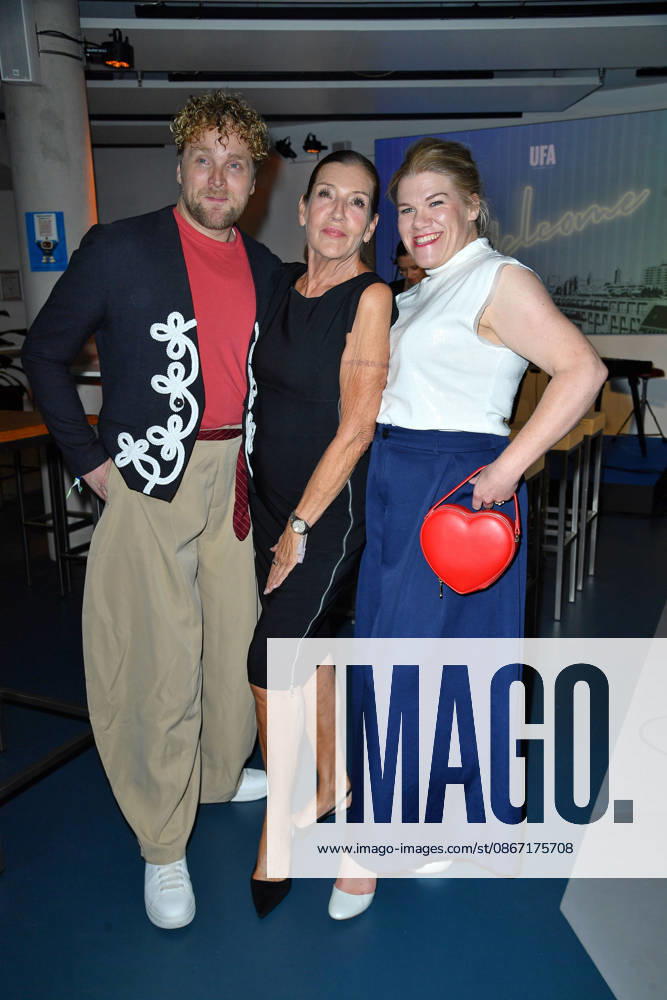 Knud Riepen, Katy Karrenbauer und Gisa Flake bei dem UFA Back Empfang im BE.YOND OFFICE in Berlin am 17.09.2026