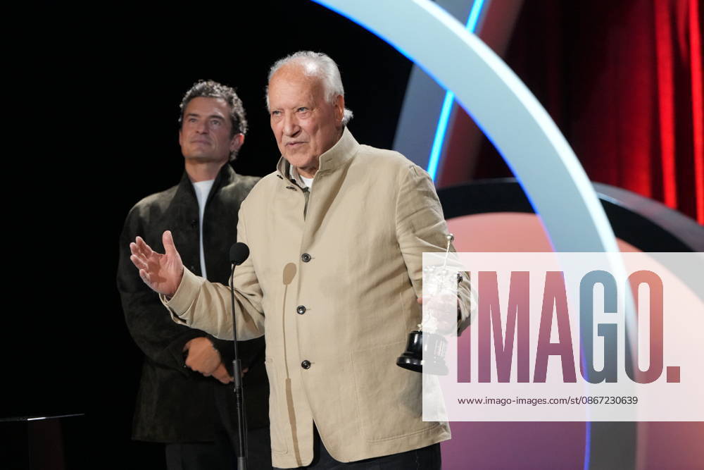The 74th San Sebastián International Film Festival Kicks Off Actor Orlando Bloom presents the Donostia Award to director Werner Herzog during the opening of the 74th San Sebastián International Film Festival at the Kursaal Conference Center and Auditorium, on September 18, 2026, in San Sebastián, Guipúzcoa, Basque Country, Spain. The San Sebastián Film Festival kicks off its 74th edition this Friday, September 18, and will run through September 26, featuring one of the largest gatherings of stars in recent years, with names such as Brad Pitt, Penélope Cruz, Orlando Bloom, Rami Malek, Jeremy Irons, and Ricardo Darín among the celebrities who will be visiting the city of San Sebastián. SEPTEMBER 18, 2026 SANSE FILM FESTIVAL BASQUE COUNTRY FI