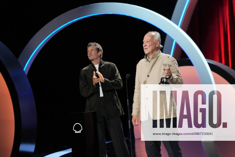 The 74th San Sebastián International Film Festival Kicks Off Actor Orlando Bloom presents the Donostia Award to director Werner Herzog during the opening of the 74th San Sebastián International Film Festival at the Kursaal Conference Center and Auditorium, on September 18, 2026, in San Sebastián, Guipúzcoa, Basque Country, Spain. The San Sebastián Film Festival kicks off its 74th edition this Friday, September 18, and will run through September 26, featuring one of the largest gatherings of stars in recent years, with names such as Brad Pitt, Penélope Cruz, Orlando Bloom, Rami Malek, Jeremy Irons, and Ricardo Darín among the celebrities who will be visiting the city of San Sebastián. SEPTEMBER 18, 2026 SANSE FILM FESTIVAL BASQUE COUNTRY FI