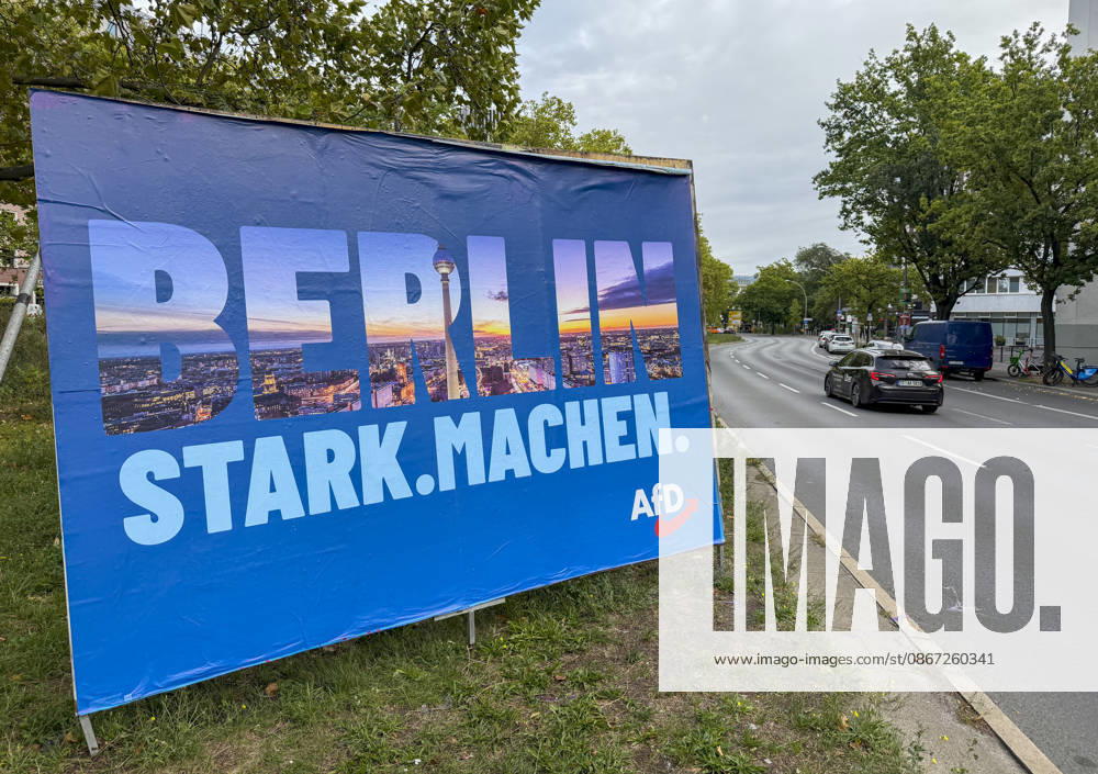 Ahead of Berlin House of Representatives election BERLIN, GERMANY - SEPTEMBER 19: Election campaign posters featuring political parties and candidates are displayed on streets across the city ahead of the Berlin House of Representatives election to be held in Berlin, Germany, on September 19, 2026. Halil Sagirkaya Anadolu Berlin Germany. Editorial use only. Please get in touch for any other usage.