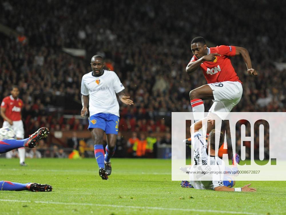 Danny Welbeck of Manchester United scores the first goal UEFA Champions League Group C, Manchester United (ManU) - FC Basel .