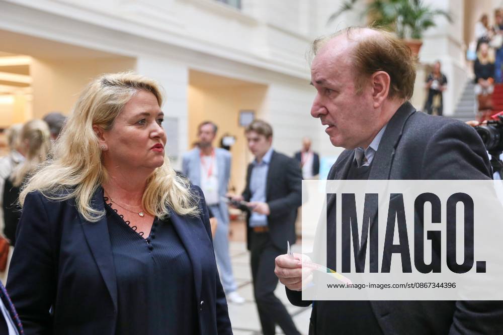 Berlin, Deutschland, 20.09.2026: Abgeordnetenhaus: Wahl zum Abgeordnetenhaus von Berlin 2026: AfD-Spitzenkandidatin Kristin Brinker und Gottfried Curio, AfD