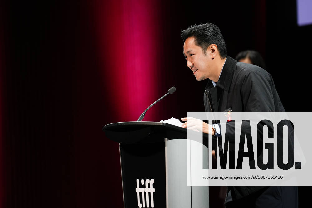 2026 Toronto International Film Festival - Awards Press Conference TORONTO, CANADA - SEPTEMBER 20 : Theja Rio speaks on stage after receiving the Platform Prize for Angh at the 2026 Toronto International Film Festival in Toronto, Ontario, Canada on September 20, 2026. Mert Alper Dervis Anadolu Ontario Canada. Editorial use only. Please get in touch for any other usage.