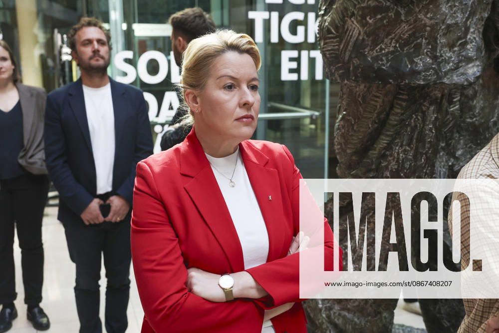 Franziska Giffey bei der Pressekonferenz nach den Landtagswahlen in Berlin und Mecklenburg Vorpommern im Willy Brandt Haus am 21.09.26 SPD-Spitze zur PK nach Landtagswahlen in Berlin