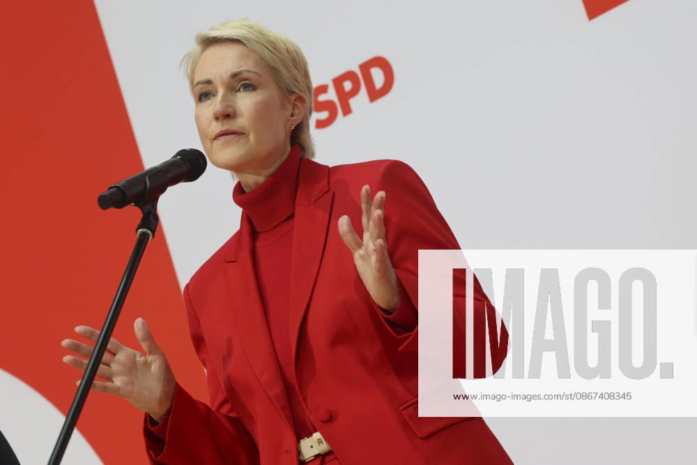 Manuela Schwesig bei der Pressekonferenz nach den Landtagswahlen in Berlin und Mecklenburg Vorpommern im Willy Brandt Haus am 21.09.26 SPD-Spitze zur PK nach Landtagswahlen in Berlin