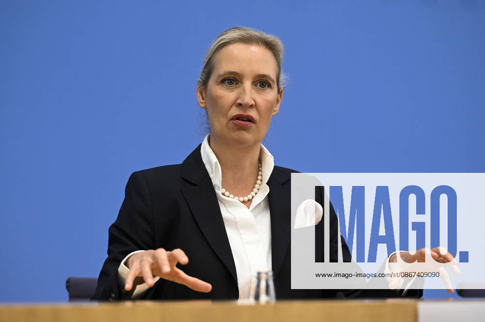 ABB BPK- Alice Weidel, Bundessprecherin der AfD und Co-Vorsitzende der AfD-Fraktion Thema AfD - Auswirkungen der Landtagswahlen in Berlin und Mecklenburg-Vorpommern auf die Bundespolitik Statment auf der BPK Bundespressekonferenz am 21.09.2026 in Berlin Berlin Deutschland