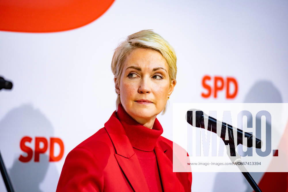 Spitzenkandidatin der SPD in Mecklenburg-Vorpommern Manuela Schwesig bei einer Pressekonferenz im Willy-Brandt-Haus in Berlin am 21. September 2026. Reaktionen auf den Landtagswahlen in Mecklenburg-Vorpommern und Berlin
