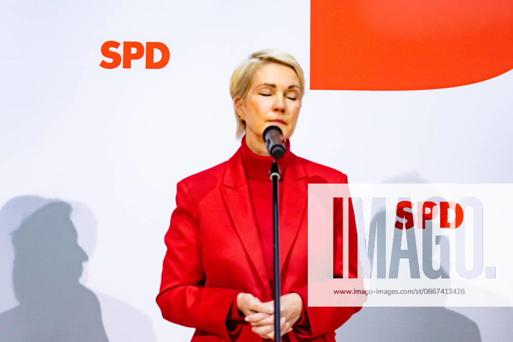 Spitzenkandidatin der SPD in Mecklenburg-Vorpommern Manuela Schwesig bei einer Pressekonferenz im Willy-Brandt-Haus in Berlin am 21. September 2026. Reaktionen auf den Landtagswahlen in Mecklenburg-Vorpommern und Berlin