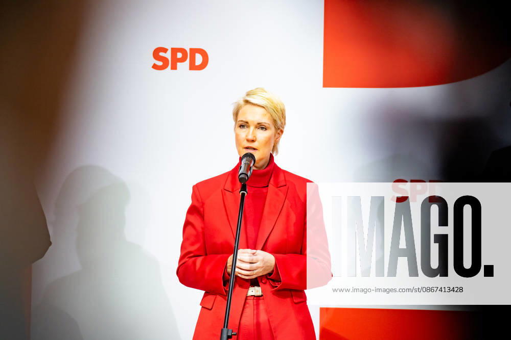 Spitzenkandidatin der SPD in Mecklenburg-Vorpommern Manuela Schwesig bei einer Pressekonferenz im Willy-Brandt-Haus in Berlin am 21. September 2026. Reaktionen auf den Landtagswahlen in Mecklenburg-Vorpommern und Berlin