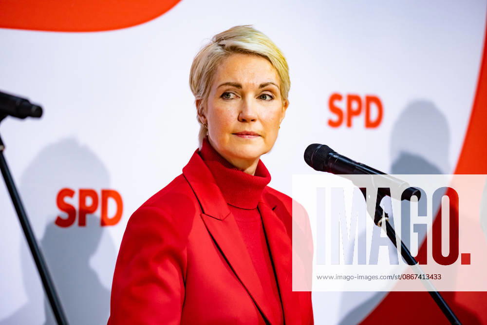 Spitzenkandidatin der SPD in Mecklenburg-Vorpommern Manuela Schwesig bei einer Pressekonferenz im Willy-Brandt-Haus in Berlin am 21. September 2026. Reaktionen auf den Landtagswahlen in Mecklenburg-Vorpommern und Berlin