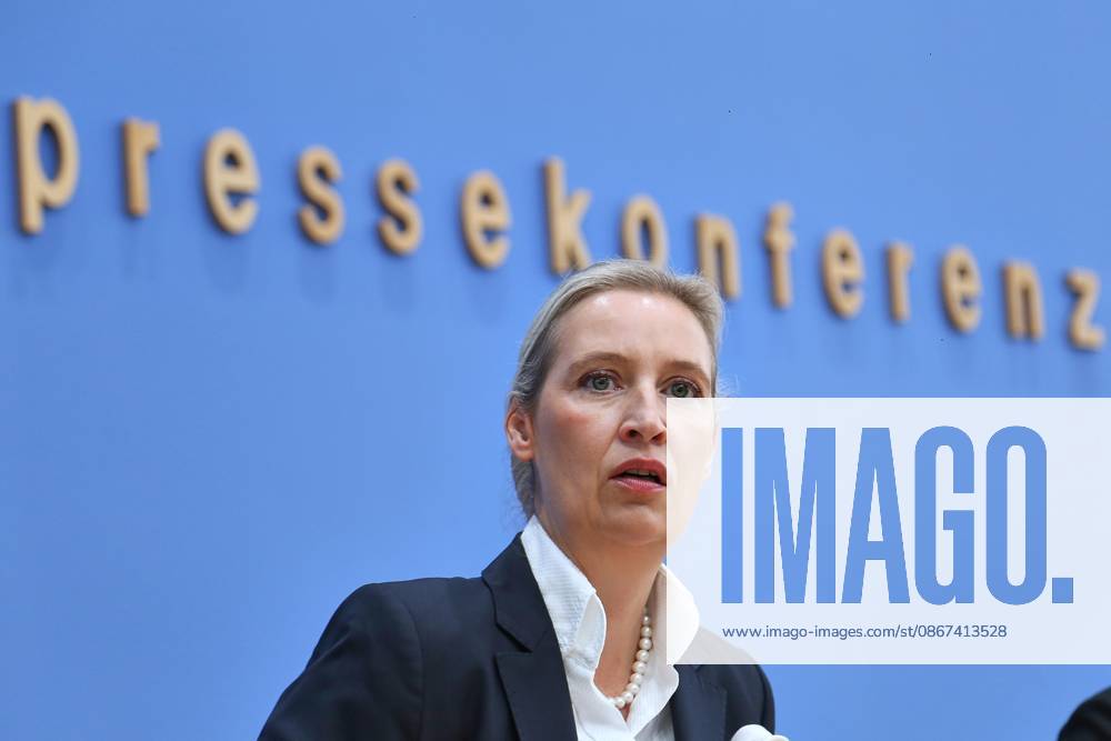 Berlin, Deutschland, 21.09.2026: Bundespressekonferenz: AfD - Auswirkungen der Landtagswahlen in Berlin und Mecklenburg-Vorpommern auf die Bundespolitik: AfD-Vorsitzende Alice Weidel
