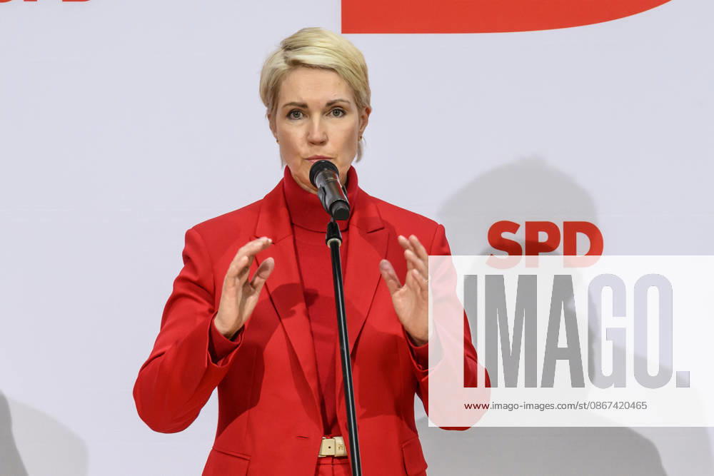 Im Bild v.l.: Manuela Schwesig, GER, Berlin, SPD Pressekonferenz nach den Wahlen in Berlin und Mecklenburg Vorpommern - MV, im Atrium, Willy-Brandt-Haus, Wilhelmstraße 141, 10963 Berlin, 21.09.2026,