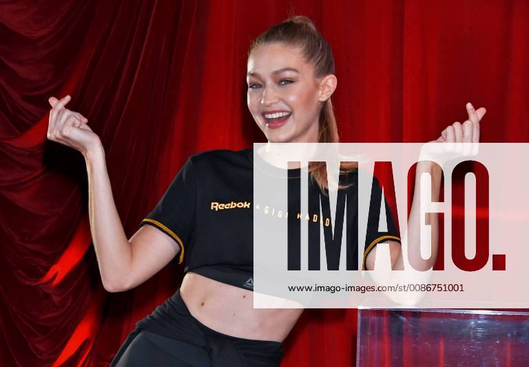 Reebok global ambassador, Model Gigi Hadid attends an event for Reebok in Tokyo, Japan on November 14, 2018. Reebok will launches Gigi Hadid capsule collection in Tokyo on December 2018. TKP2018111417 KEIZOxMORI