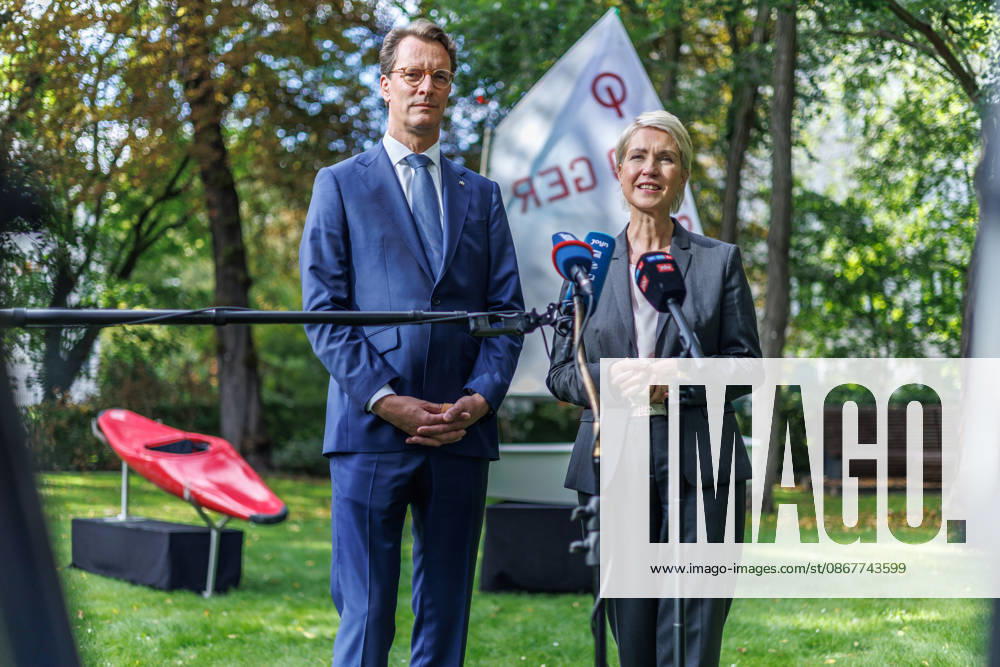Bewerbung um Olympische und Paralympische Spiele KoelnRheinRuhr Ministerpraesident Hendrik Wuest und Ministerpraesidentin Manuela Schwesig im Rahmen der Bewerbung um Olympische und Paralympische Spiele KoelnRheinRuhr am 24.09.26 in Berlin. Berlin Berlin Deutschland Westwind