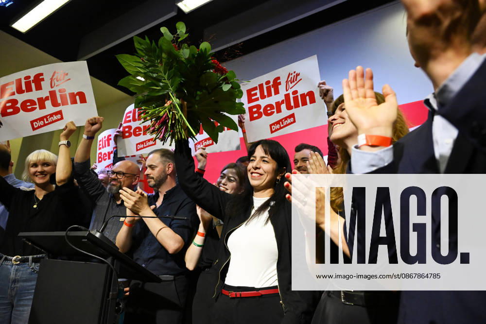 Die Linke Berlin Party Conference in Berlin BERLIN, GERMANY - SEPTEMBER 25: Party members take part in the extraordinary session of the 10th State Party Congress of the Die Linke (The Left Party) to assess the election results in Berlin on September 25, 2026. Mayor candidate Elif Eralp also took part in the conference. Volodymyr Sindieiev Anadolu Berlin Germany. Editorial use only. Please get in touch for any other usage.