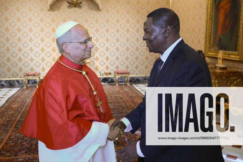 ITALY - PRIVAT AUDIENCE - VATICAN-2026 10 1 Italy, Rome, Vatican, 2026 10 1 Pope Leo XIV receives His Excellency Mr. Faustin Archange Touadera, President of the Central African Republic, in a private audience in The Vatican . - NO BOOKS