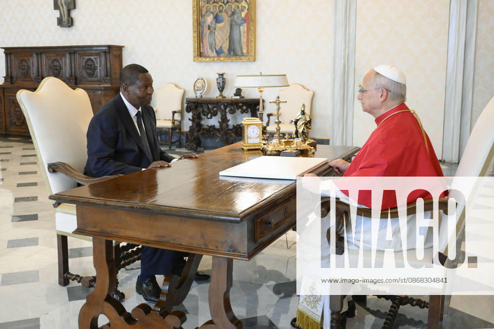 ITALY - PRIVAT AUDIENCE - VATICAN-2026 10 1 Italy, Rome, Vatican, 2026 10 1 Pope Leo XIV receives His Excellency Mr. Faustin Archange Touadera, President of the Central African Republic, in a private audience in The Vatican . - NO BOOKS
