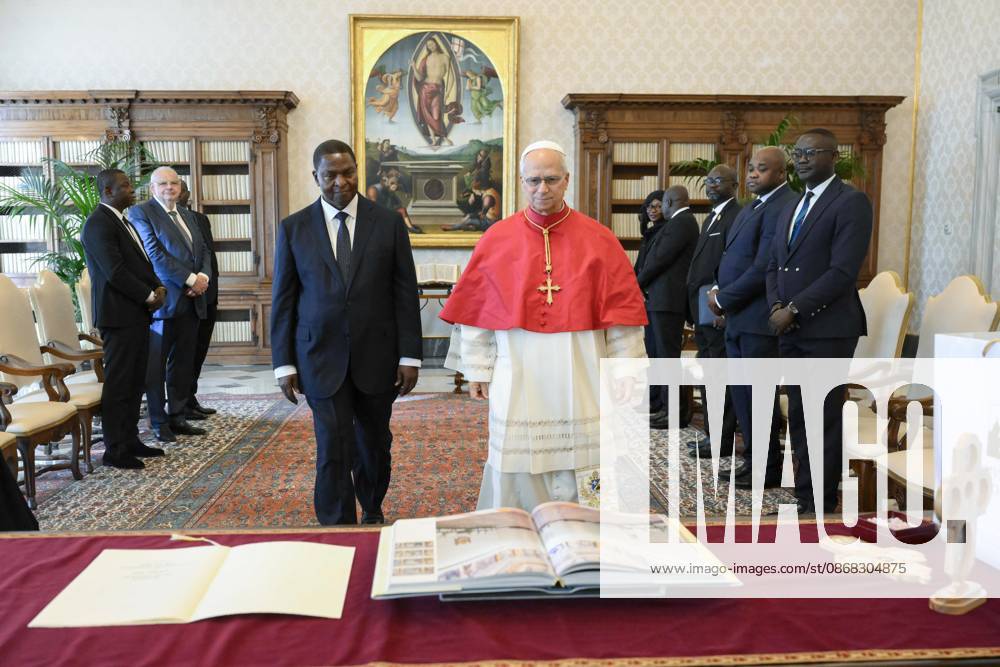 ITALY - PRIVAT AUDIENCE - VATICAN-2026 10 1 Italy, Rome, Vatican, 2026 10 1 Pope Leo XIV receives His Excellency Mr. Faustin Archange Touadera, President of the Central African Republic, in a private audience in The Vatican . - NO BOOKS