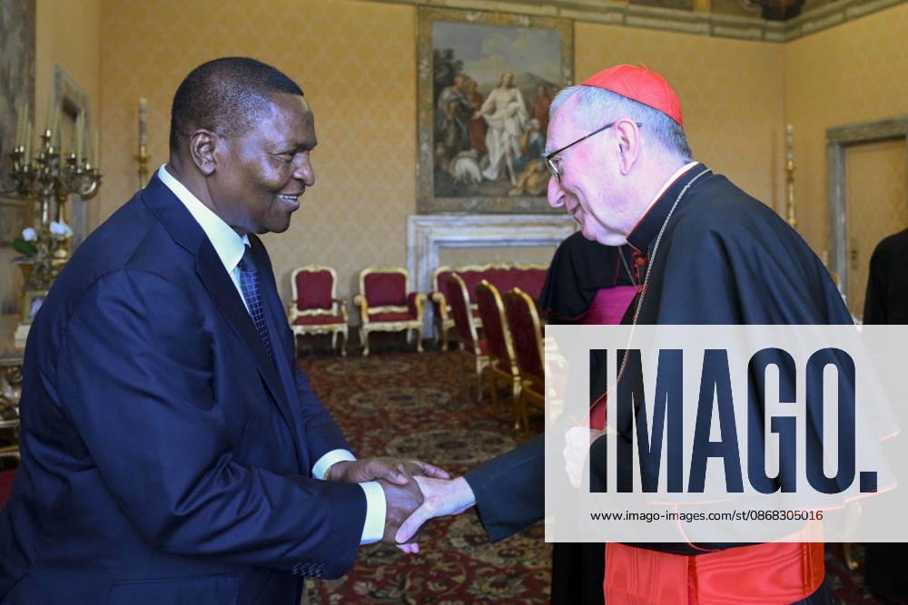 ITALY - PRIVAT AUDIENCE - VATICAN-2026 10 1 Italy, Rome, Vatican, 2026 10 1 Cardinal Pietro Parolin receives His Excellency Mr. Faustin Archange Touadera, President of the Central African Republic, in a private audience in The Vatican . - NO BOOKS