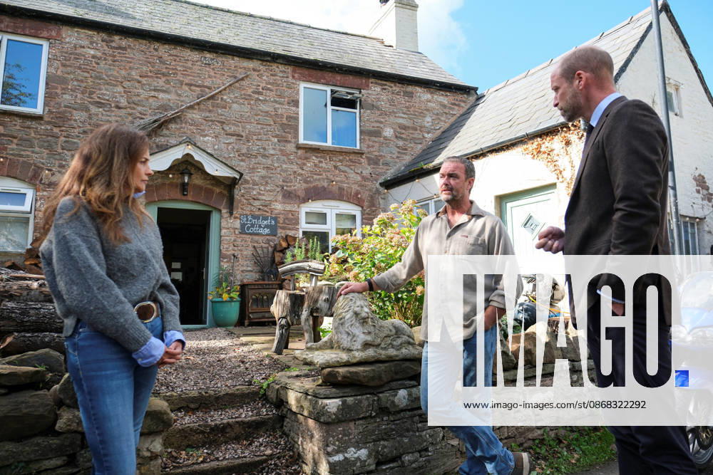 Britain s Prince William visits flood-affected communities in Skenfrith Britain s Prince William, Prince of Wales, meets local residents, Rob and Hellen Wyatt, to hear about the impact of flooding on their community, during a visit focused on flood risk and climate resilience, in Skenfrith, Wales, Britain, October 1, 2026. REUTERS Mathieu, Credit:Mathieu Willcocks PA ROTA - B68 Avalon UNITED KINGDOM, SKENFRITH