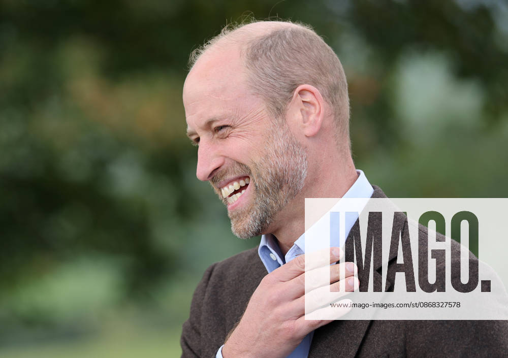 The Prince Of Wales Visits Monmouthshire And Herefordshire ABERGAVENNY, WALES - OCTOBER 01: Prince William, Prince Of Wales laughs during his visit to charity Stump Up For Trees, which aims to plant 1 million native trees across South Wales, at White Castle Farm on October 01, 2026 in Abergavenny, Wales. The Prince of Wales visited the region to meet with those tackling the threat of flooding caused by extreme weather conditions., Credit:Chris Jackson PA ROTA - B68 Avalon United Kingdom, Wales, Abergavenny