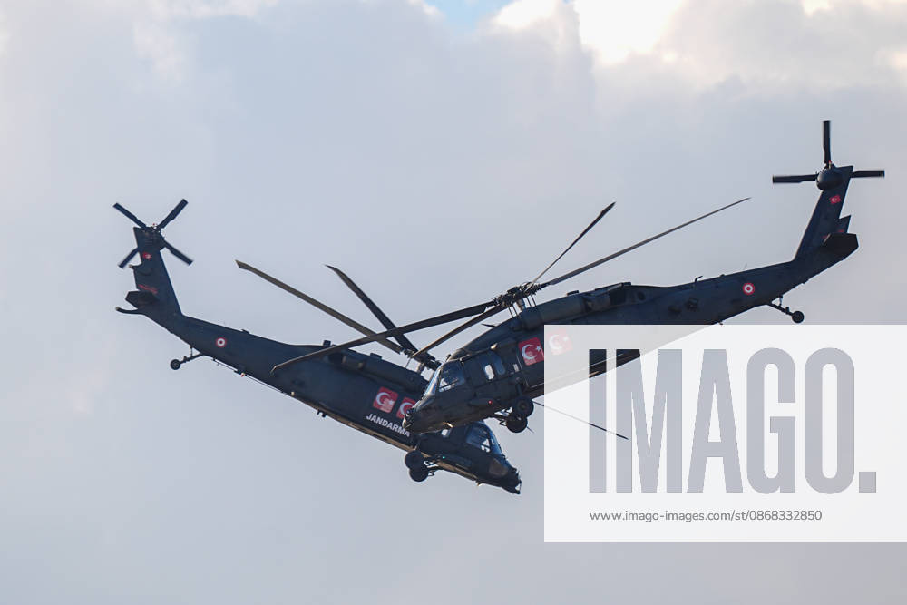 TEKNOFEST Southeast in Turkiye s Sanliurfa SANLIURFA, TURKIYE - OCTOBER 1: The Turkish Gendarmerie s Steel Wings team performs a demonstration flight during TEKNOFEST Southeast, world s largest aviation, space, and technology festival at the Sanliurfa GAP Airport for its 15th edition in Sanliurfa, Turkiye on October 01, 2026. Adem Kutucu Anadolu Sanliurfa Turkey. Editorial use only. Please get in touch for any other usage.